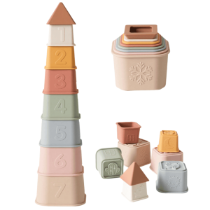 Stack & Learn 8-Piece Silicone Stacking Cups