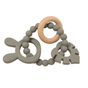 BunnyLeaf Baby Teether – Olive Green