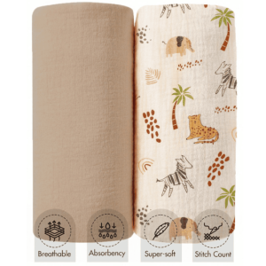 Safari Dreams Swaddle Duo – Wild Animals