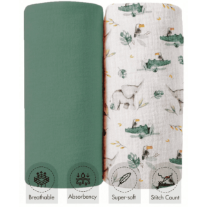 Cuddly Crocs Swaddle Duo – Baby Cotton Blankets