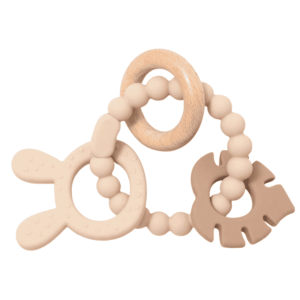 BunnyLeaf Baby Teether – Soft Beige