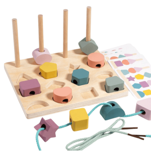 Montessori 3-in-1 Shape & Skill Board