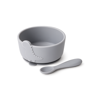 Dino Duo 2-Piece Silicone Dinosaur Bowl Set