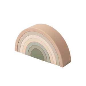 Rainbow Silicone Stacker Toy