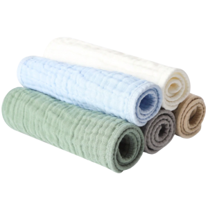 5 Packs Muslin Burp Cloths Large 100% Cotton