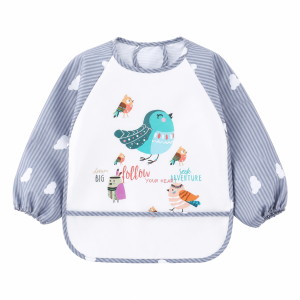 Long Sleeve Waterproof Baby Feeding Bib – Bird Adventure